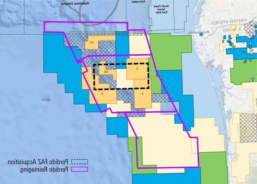 墨西哥近海地图显示了Perdido重新成像和FAZ多客户项目区域. 